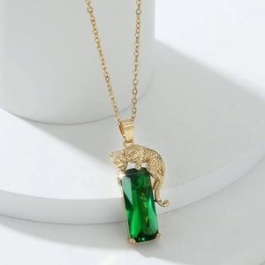 18k Gold Emerald Jaguar Necklace